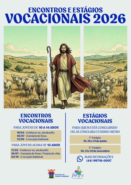 ESCUTA, DISCERNIMENTO E RESPOSTA! ENCONTROS VOCACIONAIS 2026